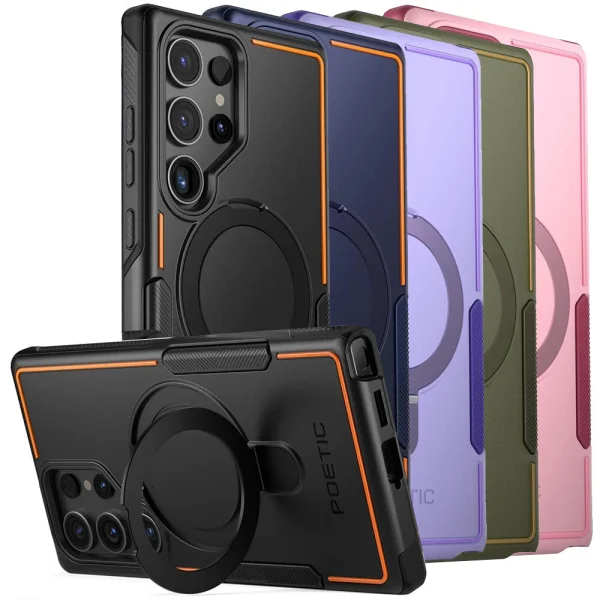 For Samsung Galaxy S24 Ultra / S24 Case | Poetic Fit Magnetic Ring Stand Cover