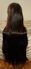 Gorgeous, 32 Inch, Straight With Bangs, Black, 100% Human Hair, Lace Front Wig