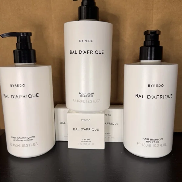 BYREDO BAL D'AFRIQUE -(Shower Set.) Shampoo, Conditioner, Body Wash, 3 Bar Soap
