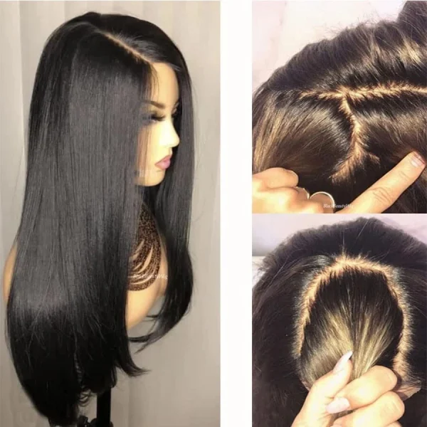 Silk Top Full Lace Human Hair Wig Malaysian Pre Plucked Silk Base Full Lace Wig