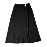 NEW TALBOTS BLACK KNIT MAXI SKIRT WOMENS FRONT SLIT SZ S $79 WAIST 30 in.