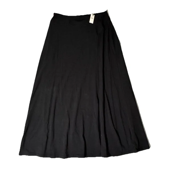 NEW TALBOTS BLACK KNIT MAXI SKIRT WOMENS FRONT SLIT SZ S $79 WAIST 30 in.