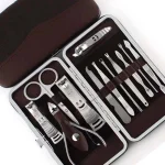 12PCS Pedicure / Manicure Set Nail Clippers Cleaner Cuticle Grooming Kit Case