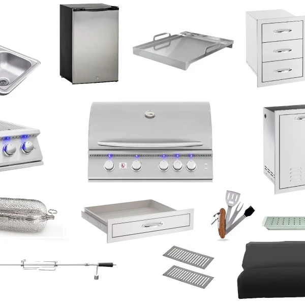 Summerset Grill Package 32" Grill, Double Side Burner, Mini Fridge, Sink & More!