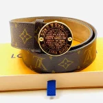 Louis Vuitton Santulle T B Belt Monogram Brown Indicated Size 36/90 M6975 B brs.japan (25)
