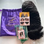 air Pre Plucked Nat Black 26Hermosa HD Lace Front Wig Invisible String Human H - Image 3