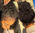 Glueless Curly Lace Front Human Hair Wig With Super Natural Hairline 360 13x6