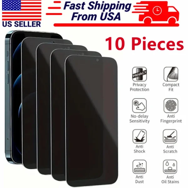 Wholesale Privacy Tempered Glass Screen Protector for iPhone 16 15 14 13 12 11