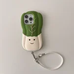 Shockproof Silicone Case For iPhone 16 Pro Max 15 14 13 Cartoon 3D Cabbage Cover
