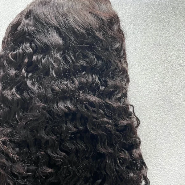 air Pre Plucked Nat Black 26Hermosa HD Lace Front Wig Invisible String Human H