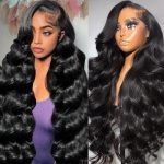 30Inch 13x6 HD Lace Front Wig - 200% Density Body Wave Human Hair - Pre-Plucked Glueless Virgin Hair, Natural Look