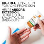 La Roche-Posay Anthelios Clear Skin Sunscreen Dry Touch SPF 60, Oil Free Sunscreen For Face, Oil Absorbing, Broad Spectrum SPF + Antioxidants, Non-Greasy,...