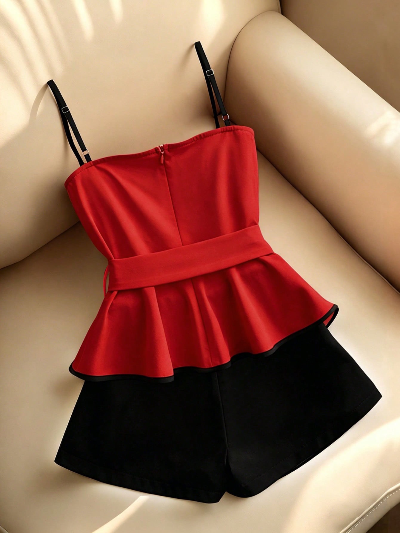 IMG_6046 Franclia women’s 2 piece set elegant black and red summer … - Image 1