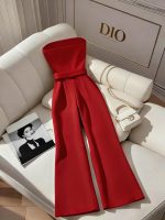 Franclia women’s new strapless constrast trim buckle waist…