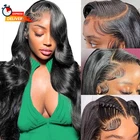 13x6 HD Lace Front Body Wave Human Hair Wig – Glueless | 180% Density | 26"