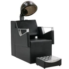 BarberPub 1350W Height Adjustable Hooded Bonnet Hair Dryer Chair, Wood Frame2700