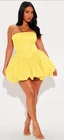 Fashion Nova Strapless Corset Bubble Dress