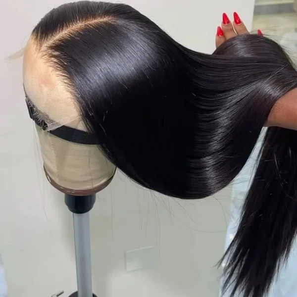 Straight Lace Front Wigs Human Hair 250% Density 13x4 Full Frontal Transparent