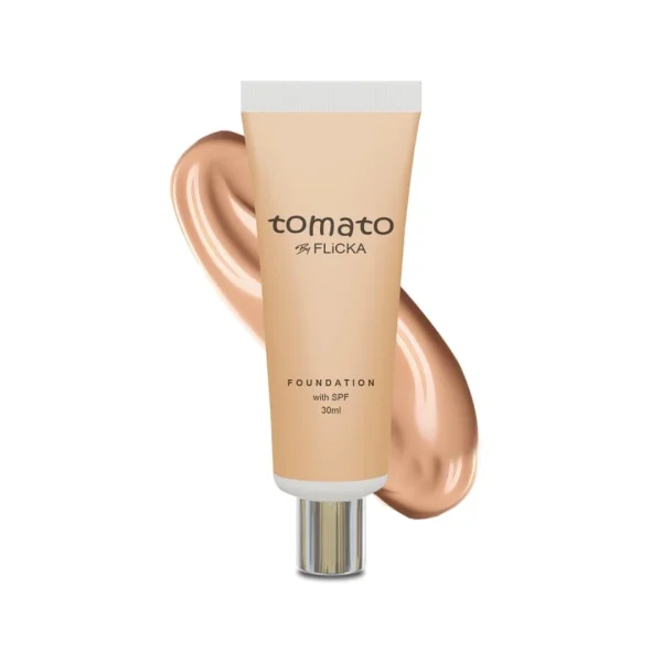 FLiCKA Tomato Liquid Foundation for Face Makeup 30ml