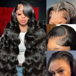 13X6 Body Wave Lace Front Wigs Human Hair Pre Plucked Pre Bleached 180 Density S - Image 2