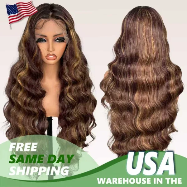 Transparent Lace Wigs Human Hair 13x4 Ombre 1B/30 Body Wave