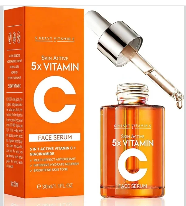 Vitamin C Facial Serum 20% | Hyaluronic Acid & Niacinamide | 1 fl oz
