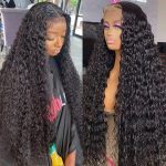 Lemoda 13x6 Full Lace Frontal Wigs Water Wave Full 13x6 HD Lace Frontal Wigs Burmese Curly Deep Wave Virgin Human Hair Wigs 210% 24Inch Bouncy Curl Pre Plucked Hairline - Image 2