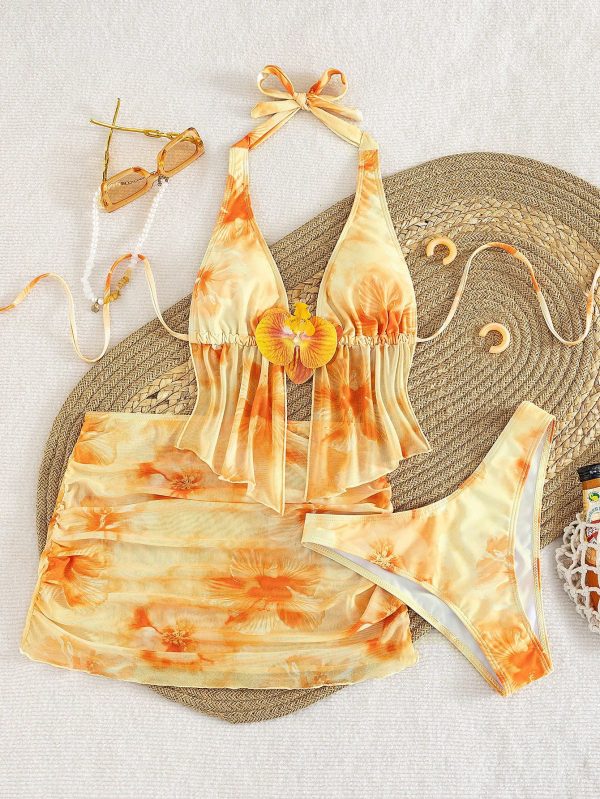 2026 women’s random print spaghetti strap sexy bikini…