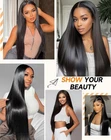 Ruibor 13X6 Lace Front Wigs Human Hair Pre Plucked Full Straight Human Hair Wig
