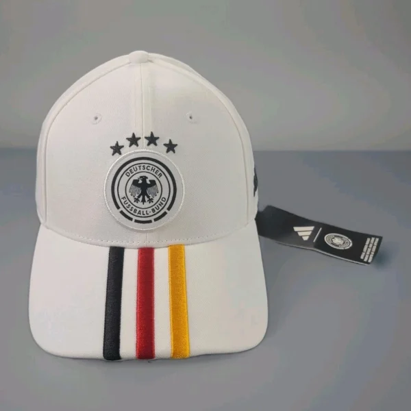 adidas Adult Germany 2026 Team Logo Adjustable Hat In White One Size