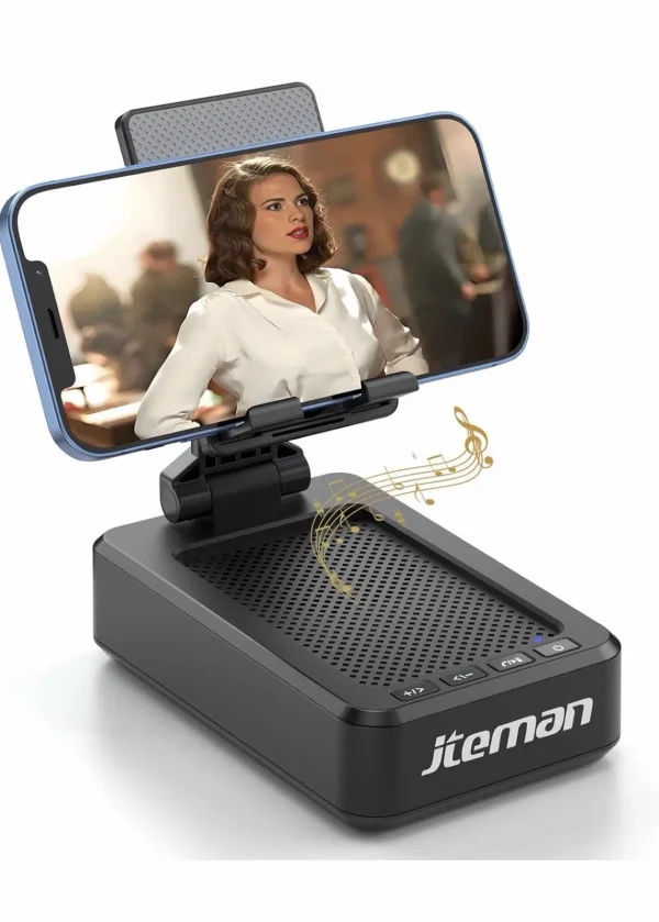 Gifts for Men Cell Phone Stand with Wireless Bluetooth Speaker