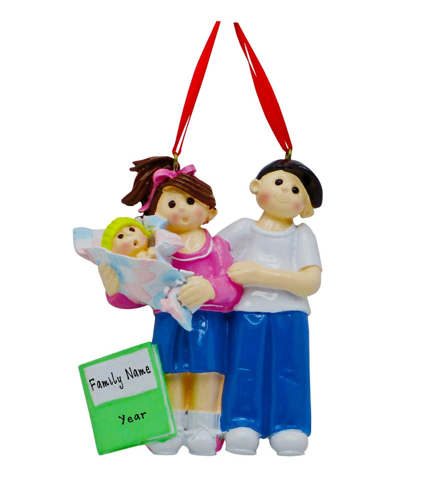 s-l1600 - 2026-09-28T202254.546 PERSONALIZED Expectant New Family Christmas Tree Ornament Keepsake Gift - Image 1